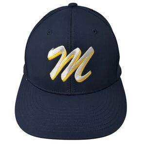 Letter M Fitted Hat Blue S/M Lightweight C Fit HC1 Embroidered Champro